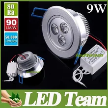 Дешевый светодиодный светильник 9 Вт 3x3 Вт затемнения светодиодный светильники 120 Угол луча Холодный/теплый белый светодиодный светильник светильники лампы утопленный CE