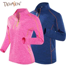 TACVASEN Женская Осенняя футболка походная быстросохнущая рубашка уличные рубашки для скалолазания Мужская рыболовная рубашка с длинным рукавом Кемпинг футболка