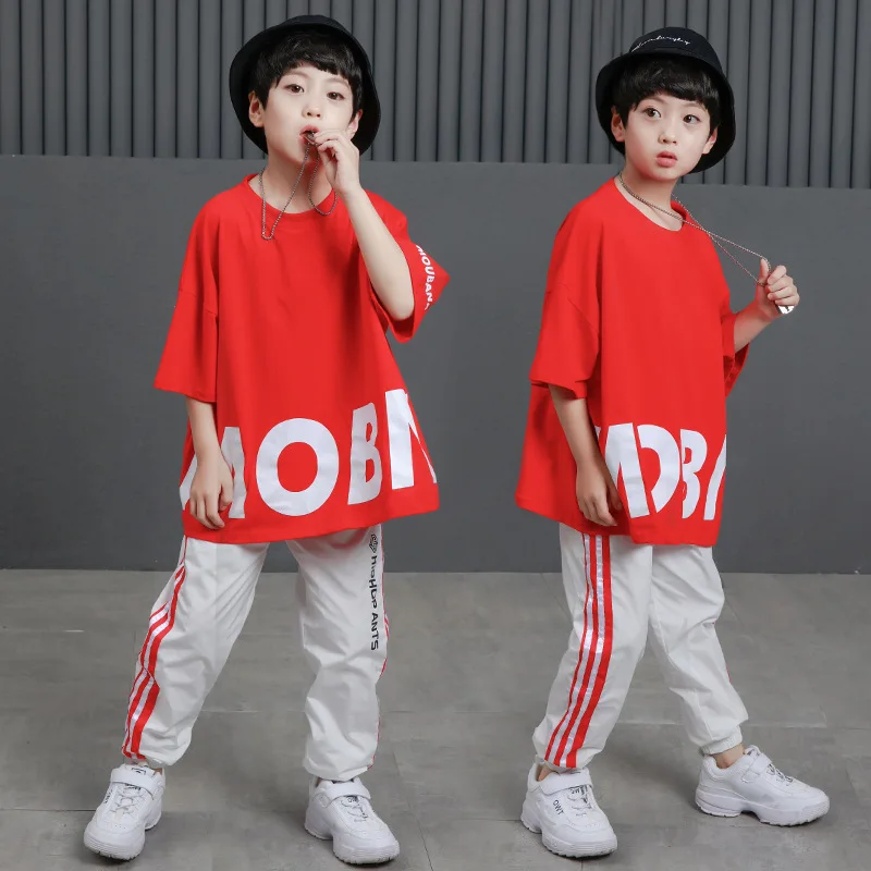 

Children Jazz Dance Costumes Girls Boys Street Dance Show Modern Stage Performance Clothing Hip Hop Dance Costumes Top Pants