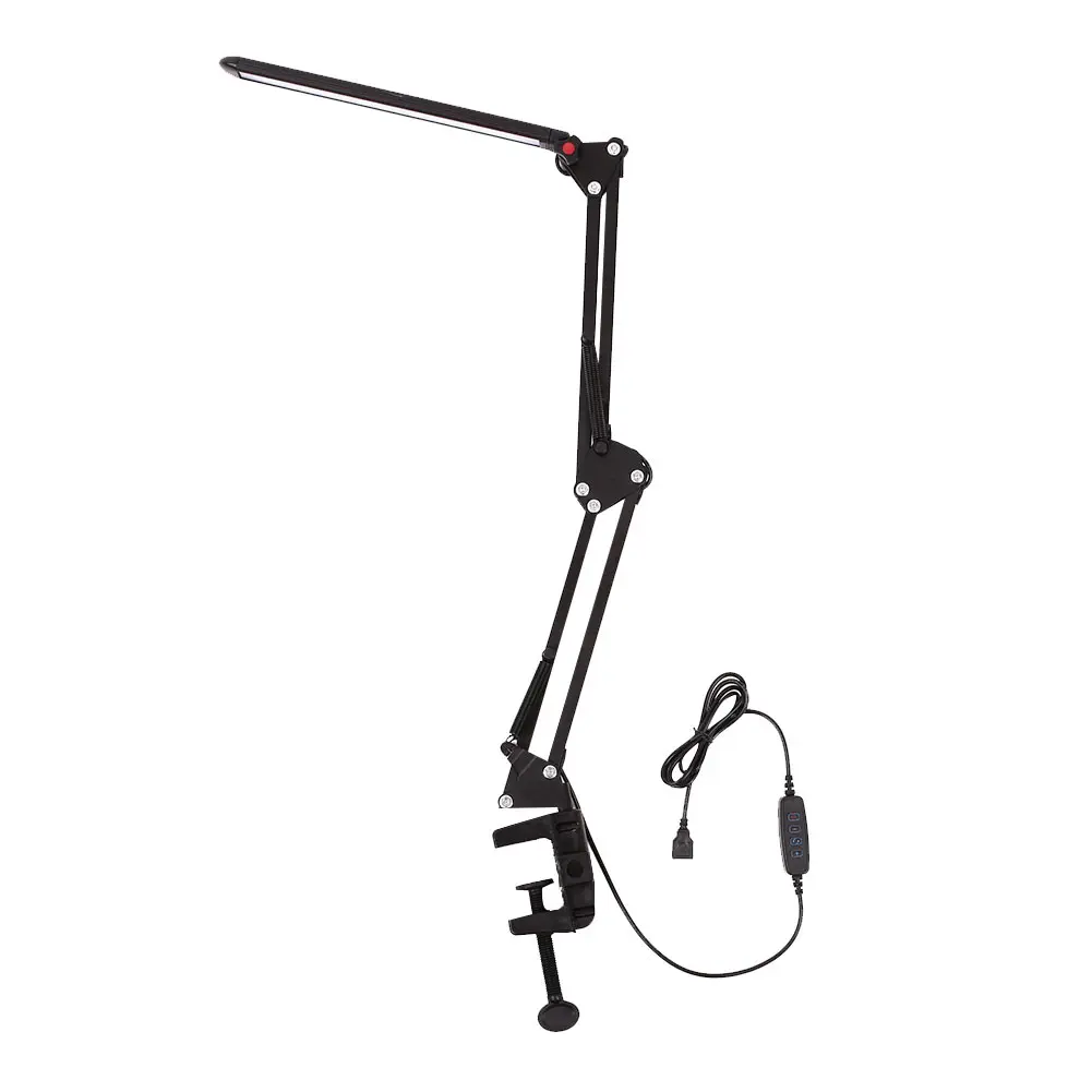 

Desk Lamp LED Clip Booklight Sensitive Light Table Lighting Gooseneck Home Decor USB Three Color Portable 56LED Clip-On Work