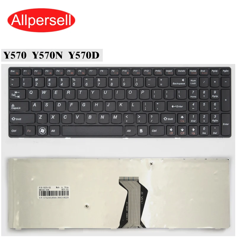 

Новая черная клавиатура для ноутбука Lenovo Y570 Y570N Y570D