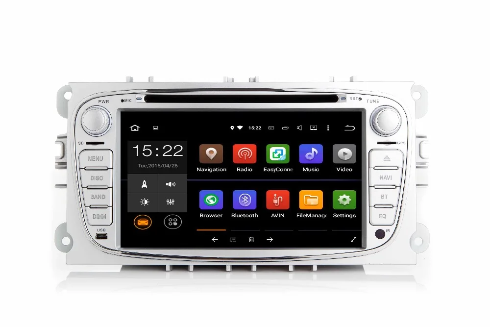 Perfect 7"HD 1024X600 Android 7.1 Car DVD GPS For Ford Mondeo C-max S max Galaxy Wifi 3G Bluetooth Radio RDS SD Free Map Camera+Car DVR 1