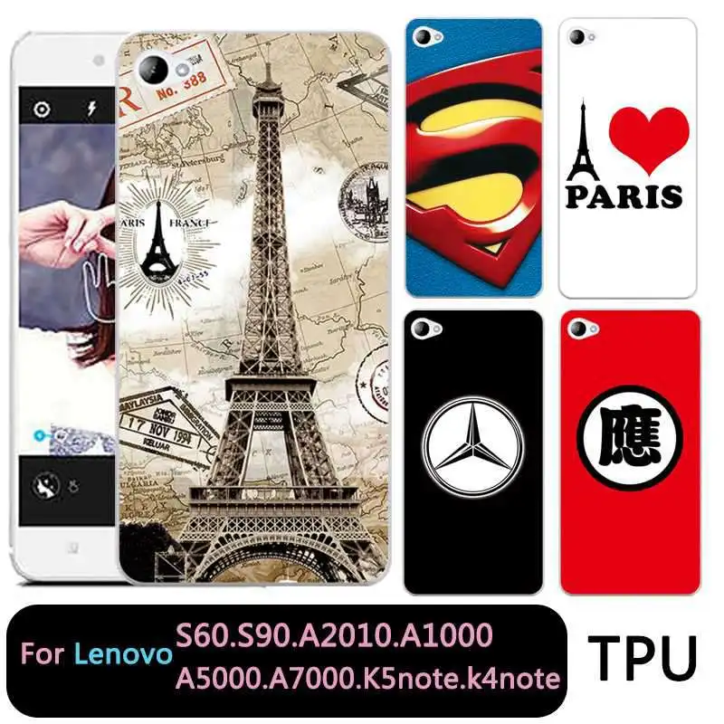 Qmswei мягкий прозрачный чехол для телефона из ТПУ Lenovo S60 S90 A2010 a1000 a5000 a7000 k5note k4note