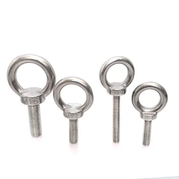 

5PCS/LOT M3*10/M4*10/M5*10MM 304 Stainless Steel Lifting Eye Bolts Ring Screw Loop Hole for Cable Rope Lifting