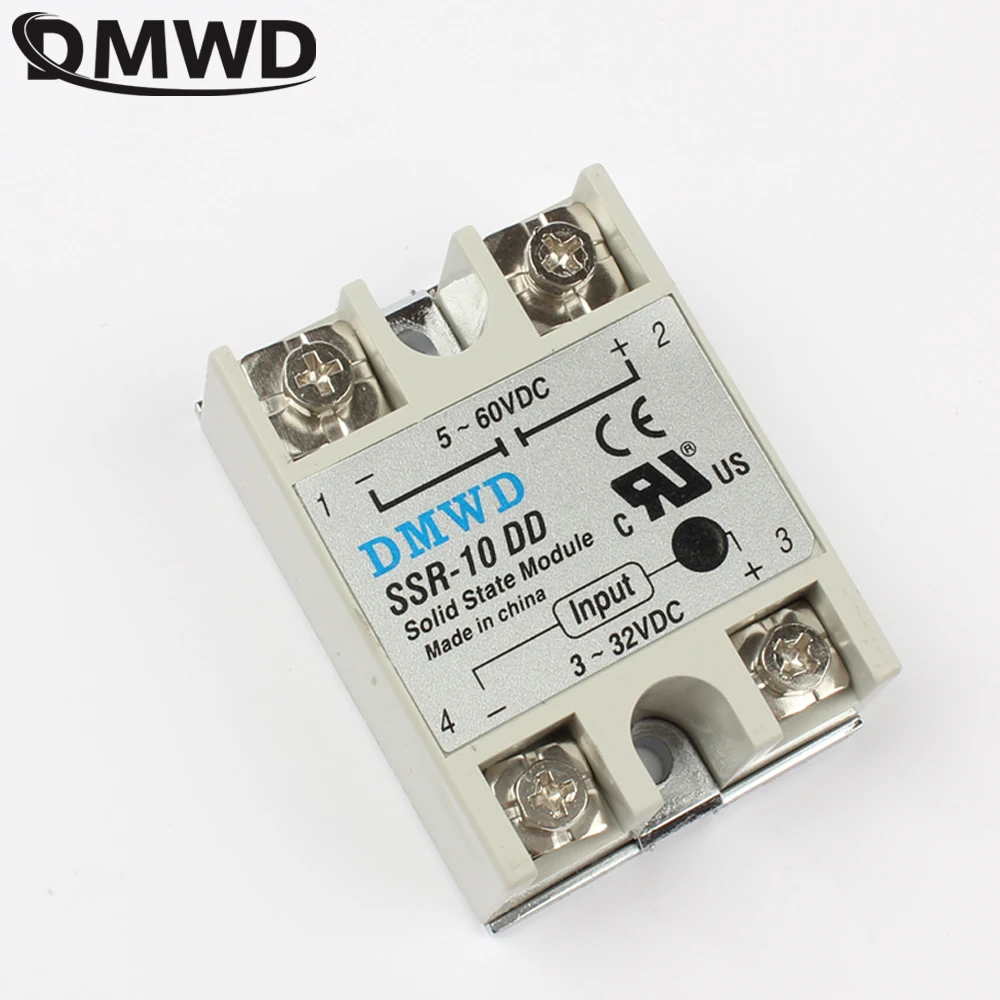 Лидирующий бренд DMWD твердотельные реле SSR-10DD SSR-25DD SSR-40DD SSR-50DD на самом деле 3-32 DC в 5-60 Бесконтактное реле постоянного тока твердотельное реле - изображение