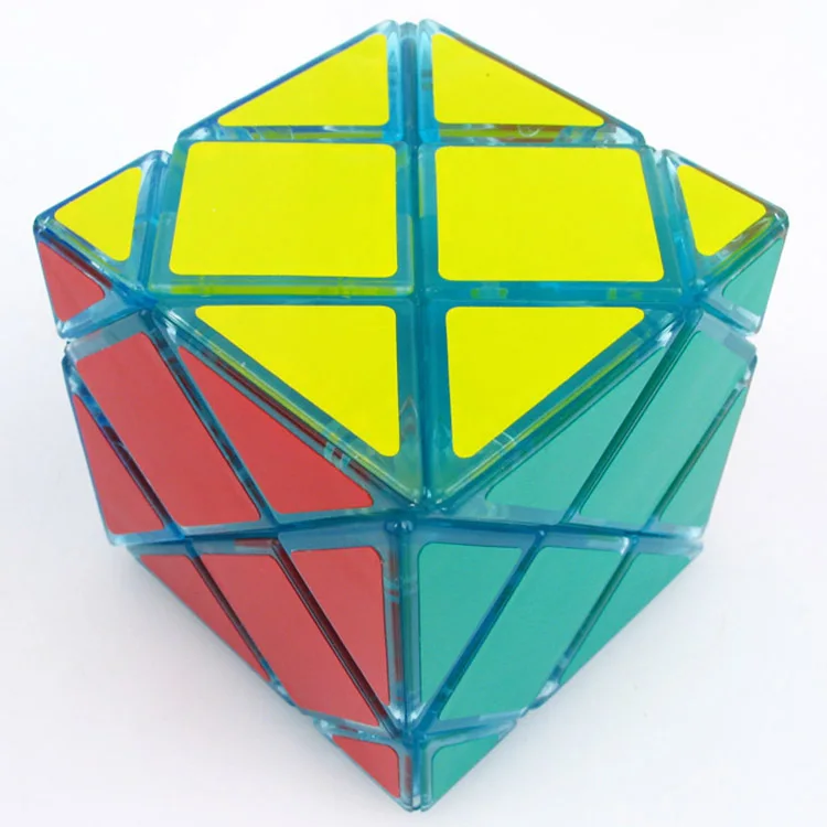 Навсегда Цвет Даян четыре куб четыре 4-осевая машина магический куб, поворотная головоломка, синий прозрачный чистый прозрачный кубик