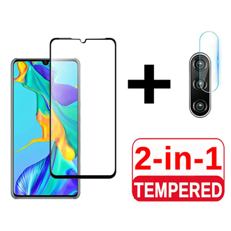

2 in 1 Protective Glass For Huawei P30 P30lite Full Cover Camera Screen Protector Film and Tempered Glass For Huawei P 30 lite