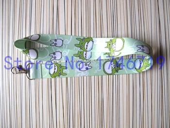 

Free Shipping 20 Pcs My Neighbor Totoro Blue Mobile Phone Neck Straps Neck Strap Keys Camera ID Card Lanyard GS0315
