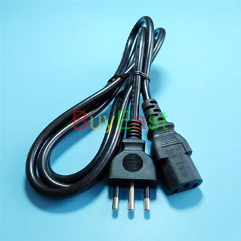 

2 X Italy 3-pin Plug 3 Prong Power Cord Cable 1.8M 0.75 Square for Desktop Printers Monitors 10A 250V