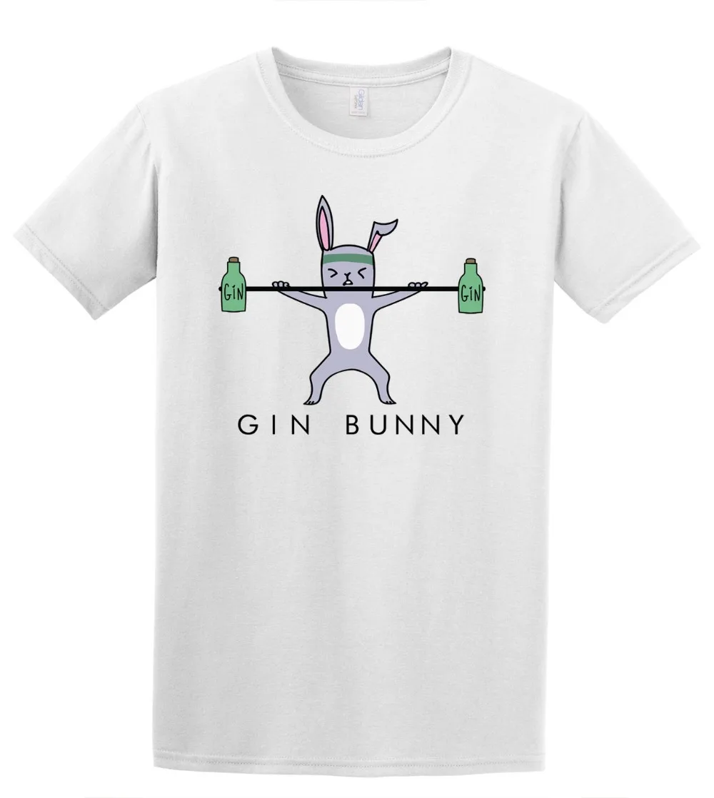 Gin Bunny Gym Забавный слоган цитата иллюстрация пародия графическая забавная