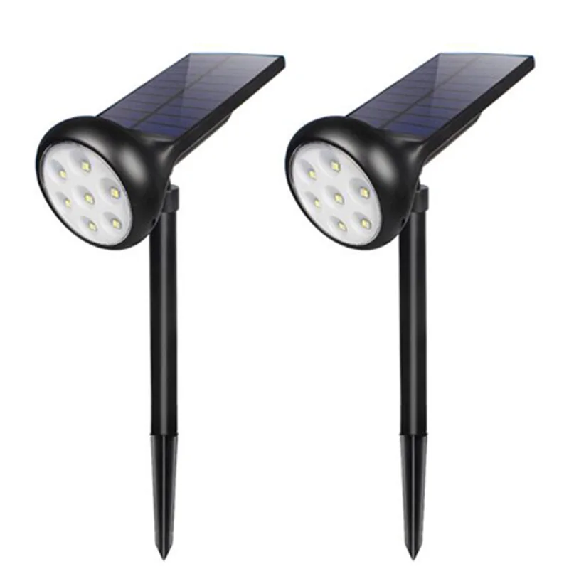 Outdoor 7 LED Solar light Spotlight Lawn Lamp LED solar lamp Solar Panel Power Adjustable Multiple light colors garden light (1)