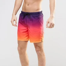 Быстросохнущие плавки пляжные доски для серфинга Шорты трусы градиент цвета Мужчины Купальник sunga человека плавать ствол Шорты купальный костюм
