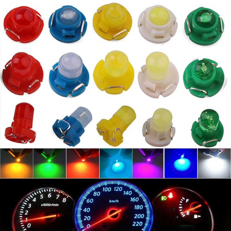 

1PCS Interior Light T3 T4.2 T4.7 T5 Wedge LED Bulb Auto Car Instrument Light bulbs 12V automobiles car-styling Car led light