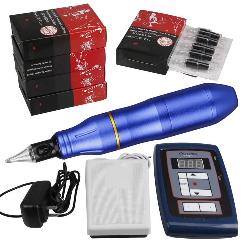 

New Tattoo Machine Set Tattoo Pen Set Power Foot Embroidery Machine Beauty Makeup Tool permanent make up machine
