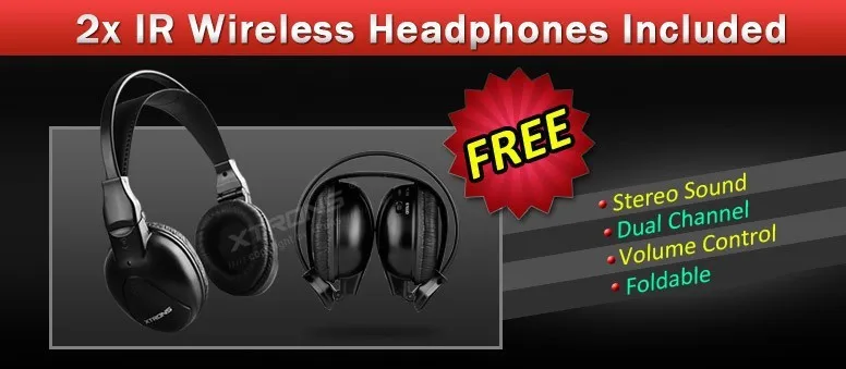 Cheap 9" Car Roof Mounted DVD Player Flip Down Monitor With Game Function Overhead Media Player Ceiling With 2 PCS Headphones For Free 0