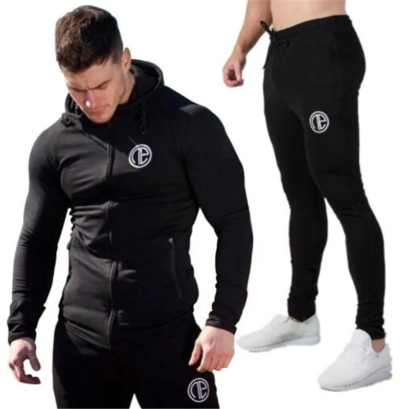 Trajes para hombres trajes deportivos trajes sudaderas con capucha para hombres ropa deportiva неформальный con cremallera chaqueta