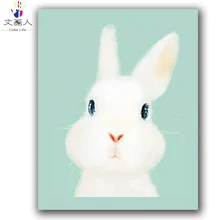 DIY картина маслом по номерам вырезать кролик, медведь и курица картинки Картины рисунок по номерам с цветами Комплекты diy для детей