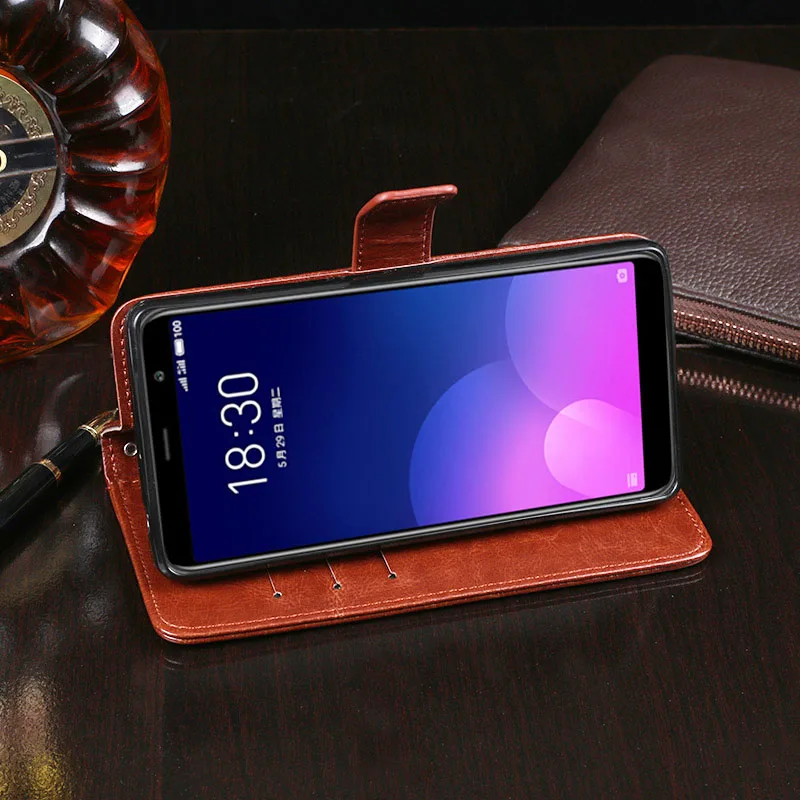 Для Meizu M6T чехол роскошный Магнитный Флип PU кошелек кожаный чехол для Meizu 16th Plus 15 Lite M6s M6 M5 Note 16X V8 M5c C9 Pro Чехол