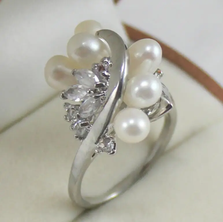New natural FW White Pearl women gift fashion Ring | Украшения и аксессуары