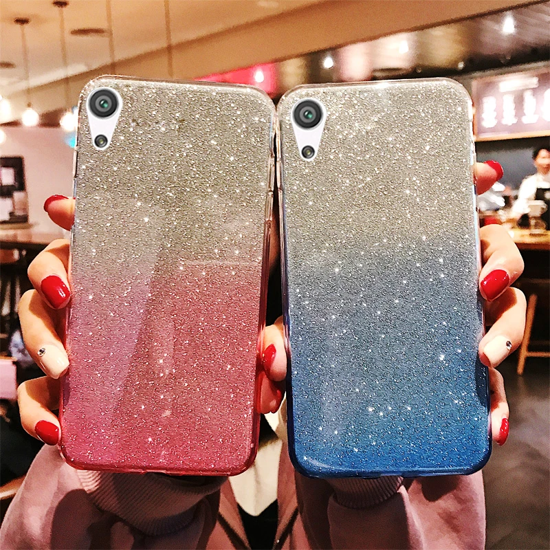 

Silicone Soft Case for Sony Xperia XZ XZs XZ2 XZ3 X Compact Premium XA XA1 XA2 Plus X Ultra Dual SIM Bling Cover Glitter TPU