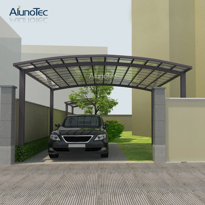 Polycarbonate Cover Garages Shelter Sun Shade for 2 Car 5.5m length x 6m width x 3m height