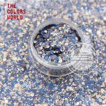 HH2104-217 смесь цветов шестиугольник Форма блестками и пайетками для нейл-арта, для художественного оформления ногтей, ручная работа и Хэллоуин для украшения