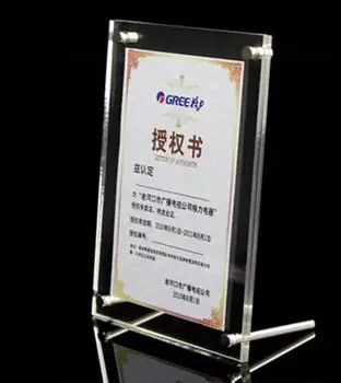 

acrylic crystal price tag/ table card / station sign /photo frame / advertisement card / information shelf