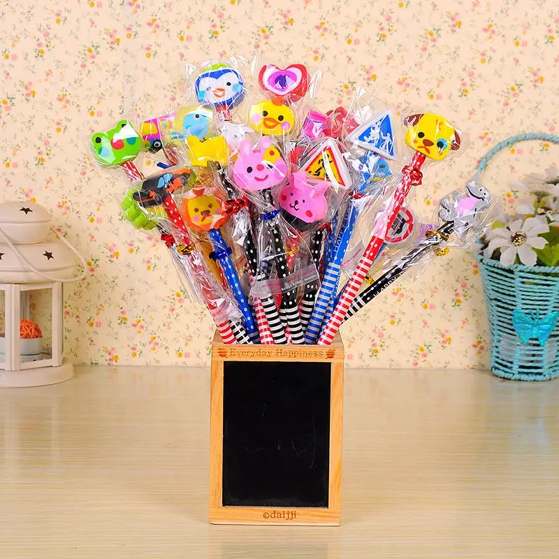 

kawaii HB pencil gift for kid lapices eraser lapis escolar pencils lapiz lapices infantiles potloden lapis de escrever escola