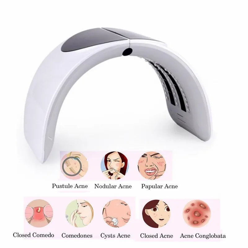 

Foldable Photon PDT Led Light Facial Mask Machine Acne Treatment Face Whitening Skin Rejuvenation Light Therapy Machine
