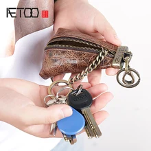 AETOO мужской кожаный Автомобильный ключ Баотоу; подклад из мягкой воловьей кожи Мужская большая емкость тканевая сумка брелок для женщин сумка