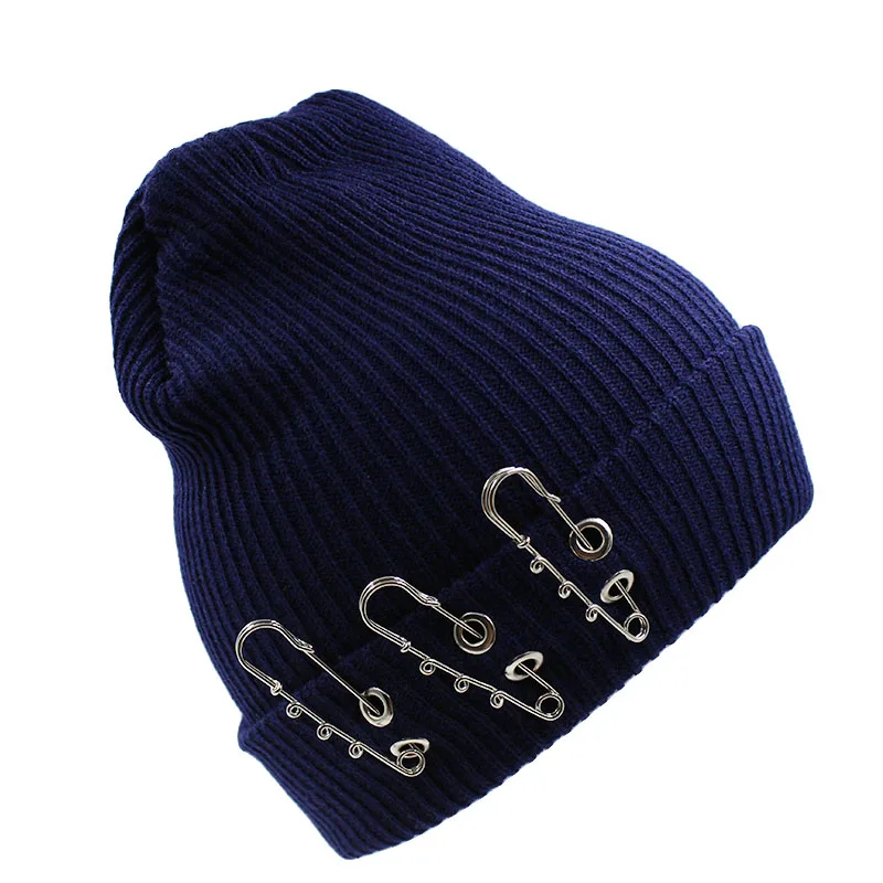 Miaoxi, 6 цветов, новинка, модная женская вязаная шапка зима, теплые шапки, топ, повседневные женские шапочки, Skullies Bonnet, женская шапка, распродажа - Цвет: Синий