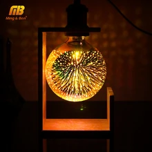 3D лампы светодиодные украшения, стилизованные под языки пламени 110V 220V ST64 G95 G80 G125 A60 бутылка в форме сердца E27 Праздничные огни Новинка рождественские лампы Винтаж лампы