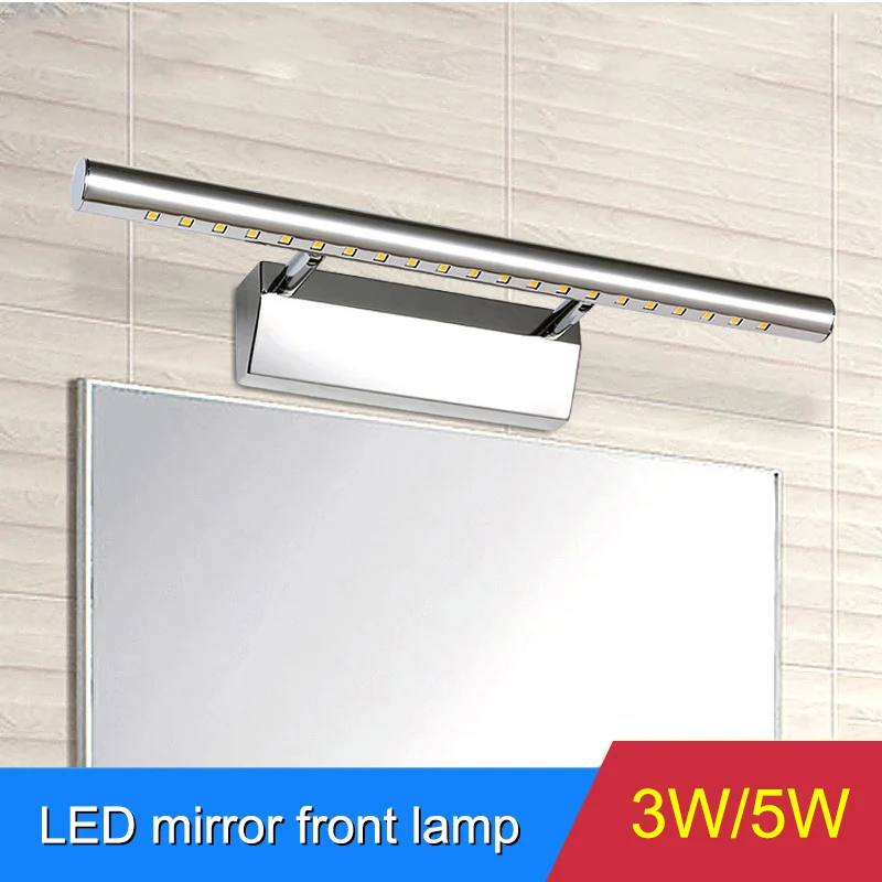 

3W/5W Stainless Steel Rotation LED Light Bathroom Mirror Front Picture Wall Light Bar Lamp TN99