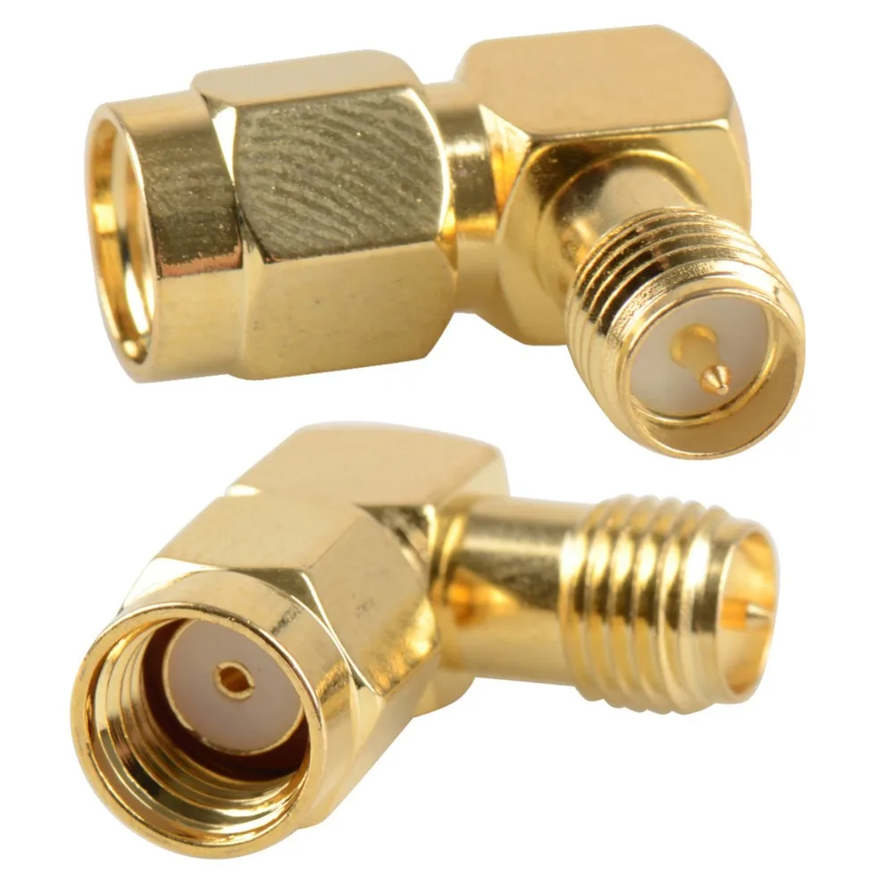 

2016 RP-SMA Male Jack To RP-SMA Female Plug Right Angle 90 Degree RP Coaxial Connector Adapter VC525 P30