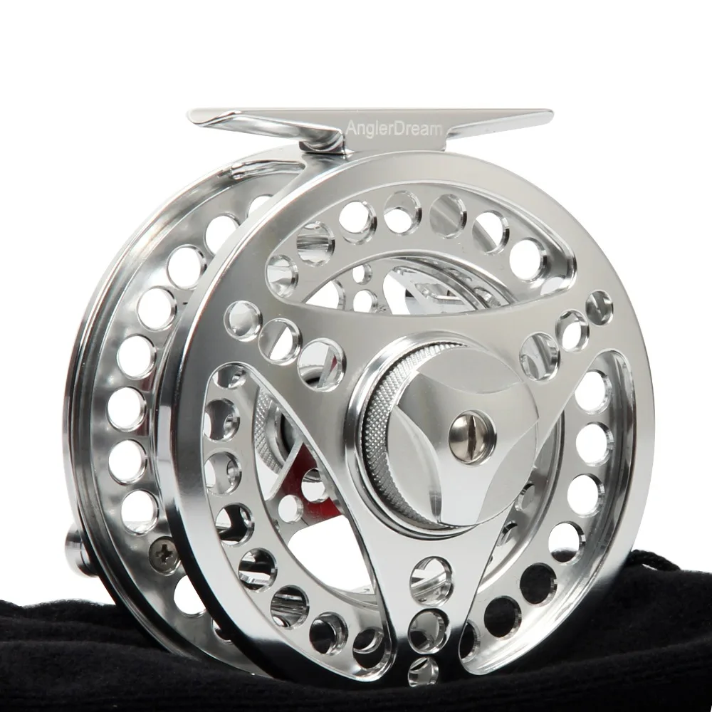 3/4 5/6 7/8 9/10WT CNC Machined Aluminum Fly Reel Silver Large Arbor