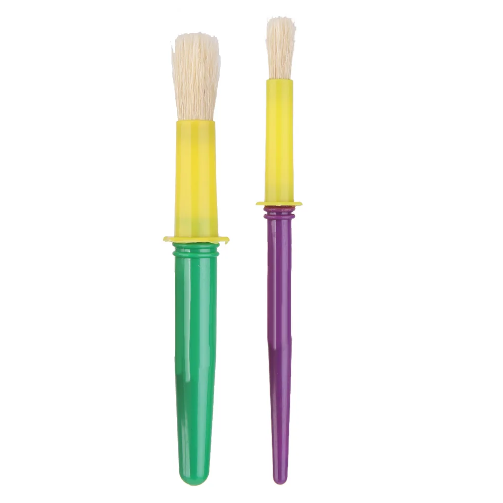 

New Arrivals 2pcs Chunky Brush Set For Kids Craft Drawing Painting Art Brush Children Preschool Educational Learning Baby Toy