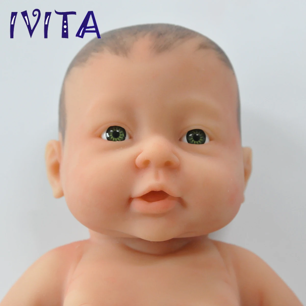 IVITA WG1503H, 41 см, 2000 г, полностью силиконовая кукла для новорожденной девочки с нарисованными волосами, Реалистичная, мягкая кожа, куклы для младенцев