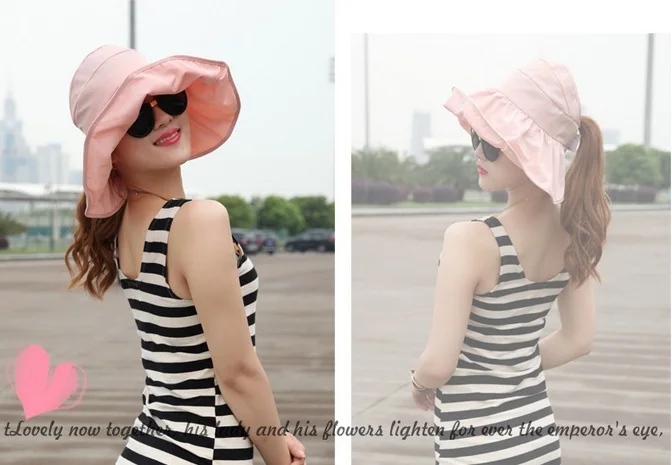 Оптом и в розницу модная женская шляпа с широкими большими полями с защитой от ультрафиолета, сложенная ткань, летняя пляжная шляпа от солнца
