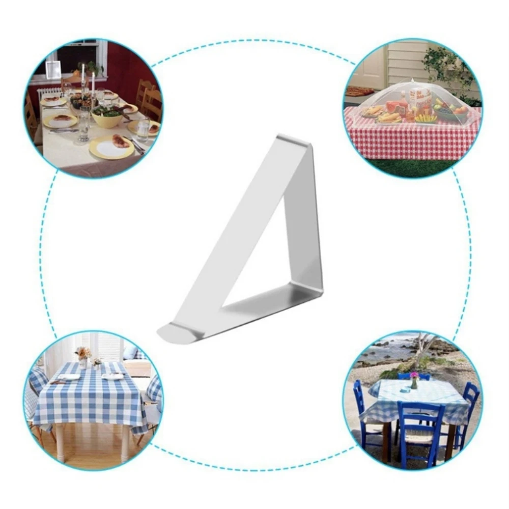 

6Pcs/Pack Stainless Steel Tablecloth Clips Cover Clamps Wedding Party Promenade Table Cover Holder Clip free shipping