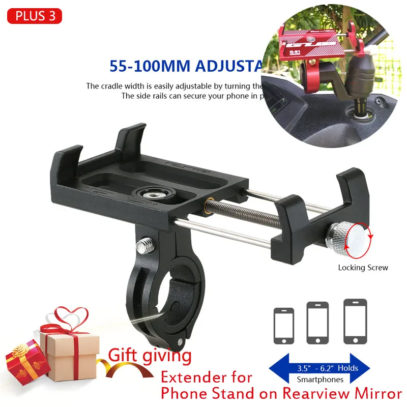 

360 Rotating Mobile Phone Holders Stands For Yamaha Motorcycle bike bicycle GPS Mobile phone holder for 3.5" to 7.5" Smartphones