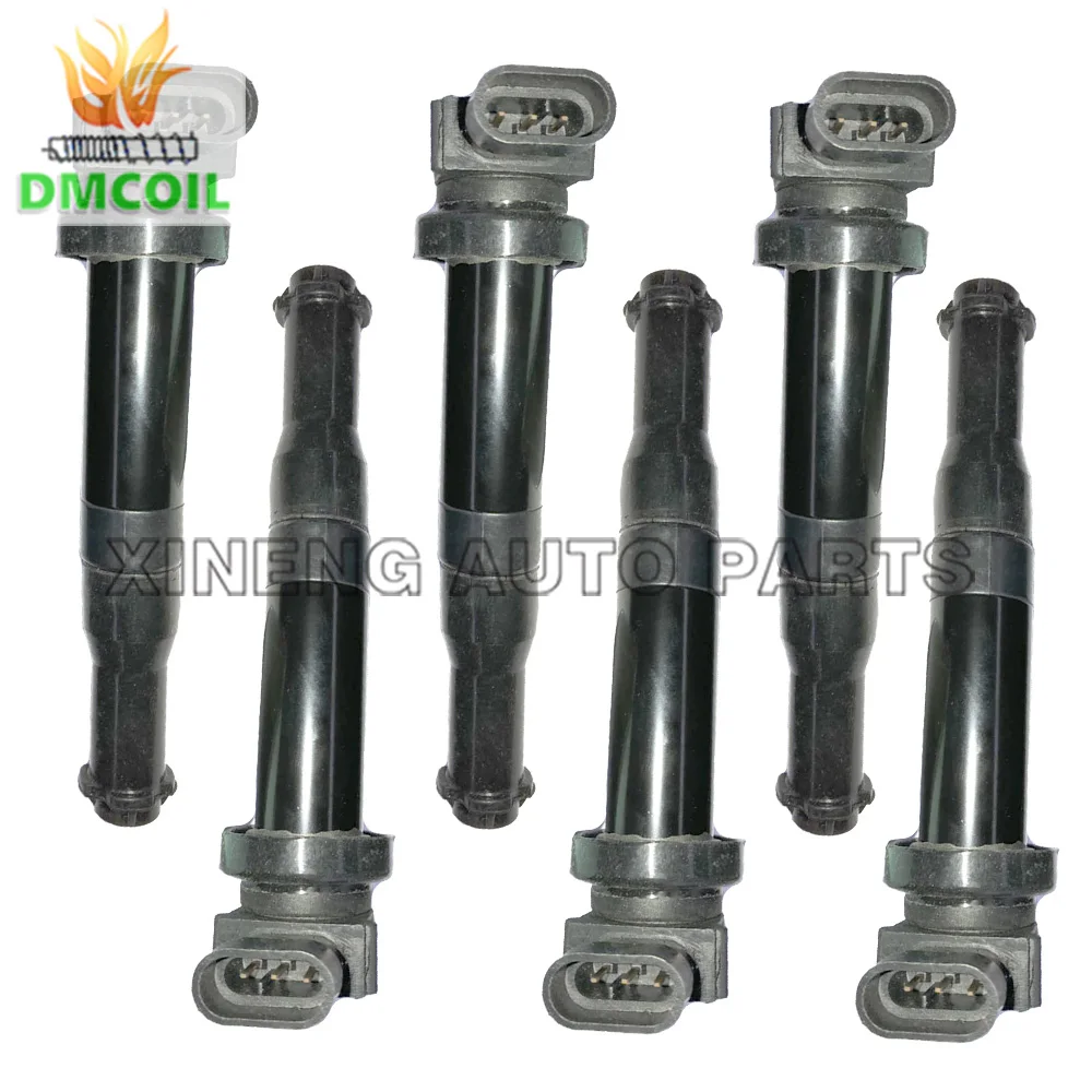 6 PCS HIGH QUALITY IGNITION COIL FOR HYUNDAI COUPE SANTA FE I SONATA IV