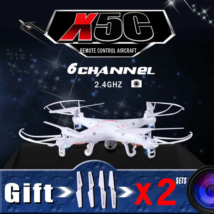 

100% Original SYMA X5C (Upgrade Version) RC Drone With 2MP HD Camera 6-Axis RC Quadcopter Helicopter X5C Dron With Camera