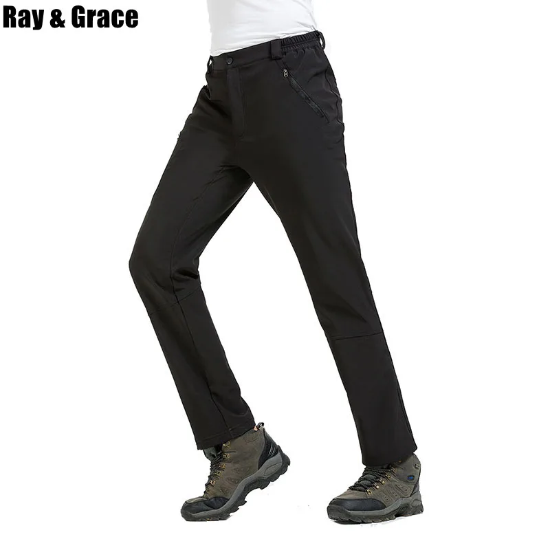 RAY GRACE invierno cálido al aire libre pantalones de lana pantalones de senderismo hombres acampar a prueba de viento de esquí Softshell Pantalones de deporte escalada Trekking RAY GRACE invierno cálido al aire libre pantalones de lana pantalones de senderismo hombres acampar a prueba de viento de esquí Softshell Pantalones de deporte escalada Trekking