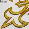 YACKALASI 5 unids/lote oro Cosplay apliques de hierro-en parches de flores dorado metálico bordado Venecia Trim 14,8*14,8 cm ► Foto 3/3