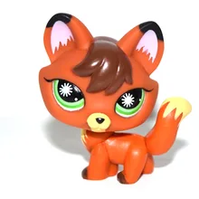 Pet Shop животное зеленые глаза коричневая фигурка лисы Кукла Детская игрушка