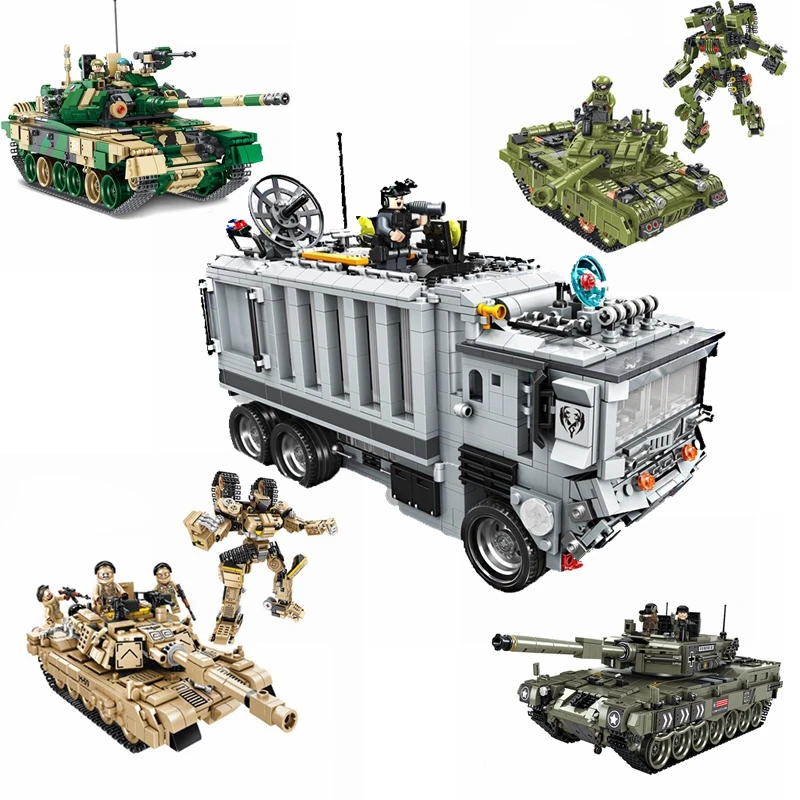 

Technology Series Trucks Military Tank Deformation Robot Set Building Block Brick Toys Compatible Assembled Toys Kids Gifts