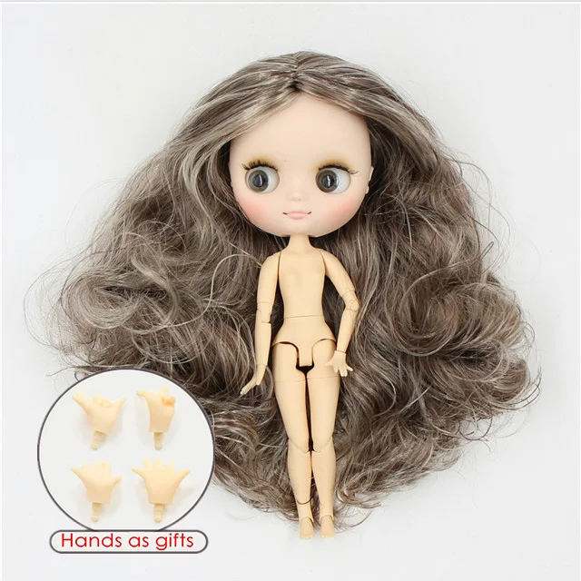 Фабрика blyth middie кукла bjd 1/8 матовое лицо шарнирное тело 20 см голая кукла - Color: m-matte face