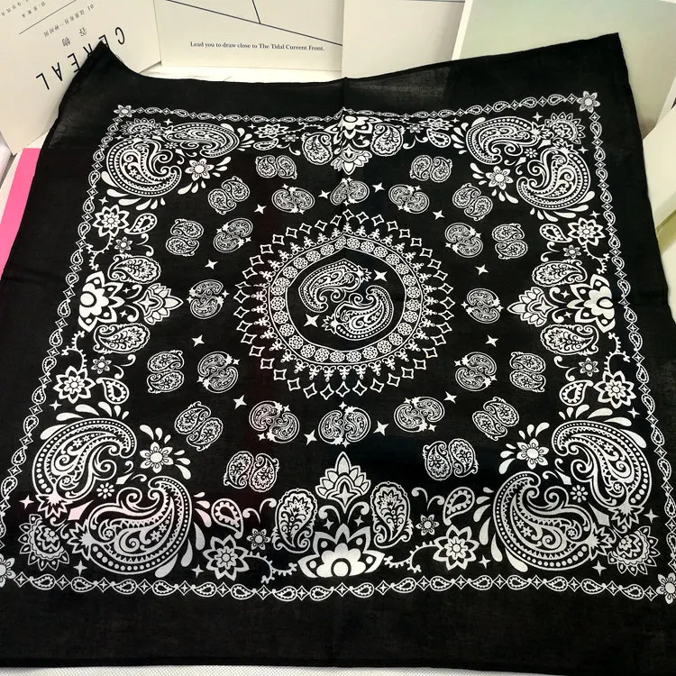 Cotton Double Paisley Punk Hip Hop Headwear Kerchief Bandanas Foulard Neckerchief Square Scarf for Women/Men/Boys/Girls cycling bandana bandana headscarf cotton bandana bandana neck cover multifunctional bandana motorcycle bandana camouflage bandana