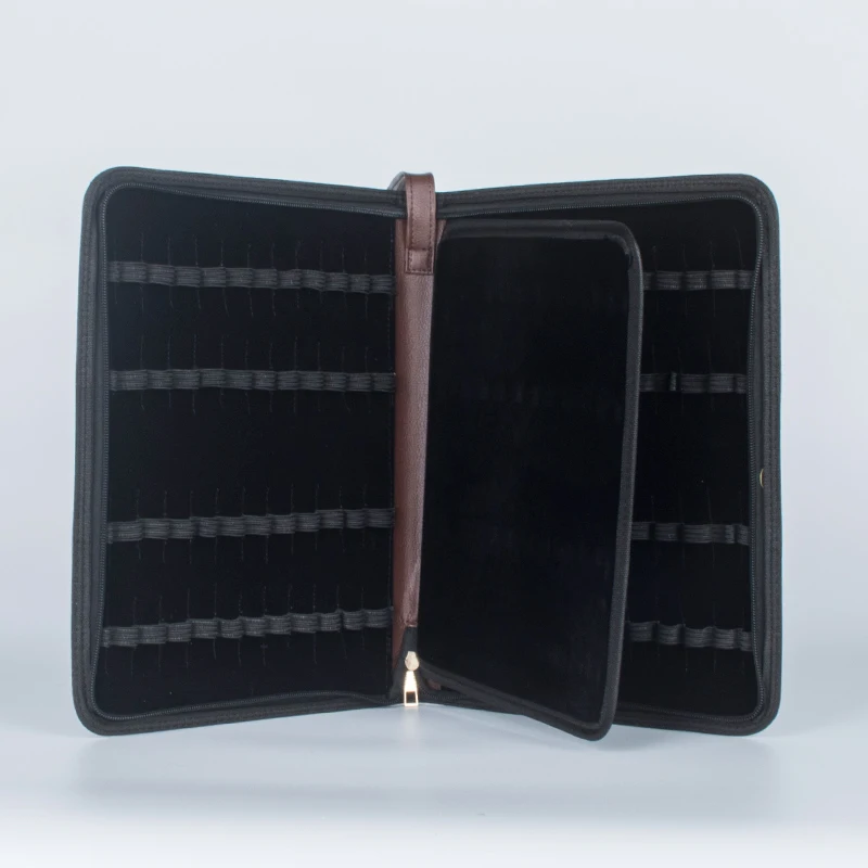 

Fountain Pen Case 48 Leather New Coffee Color AR12 New Arrival