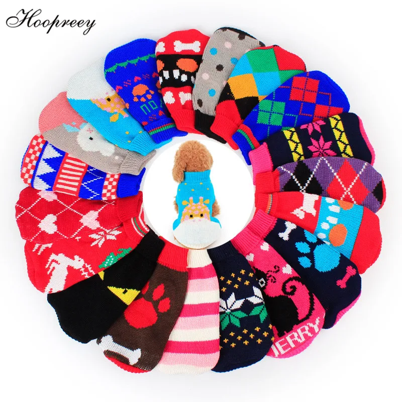 

Random Color Dog Clothes Autumn Winter Warm Dog Sweaters for Chihuahua Small Puppy Medium Dogs and Cats High Collar Pet Vests 10